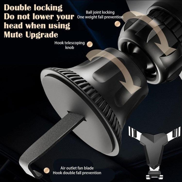 Gravity Navigation Car Air Outlet Triangular Mobile Phone Holder(Silver) - Car Holders by PMC TechLife | Online Shopping South Africa | PMC TechLife