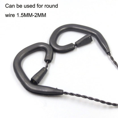 100pcs Silicone Bluetooth Ear Hook 1.5-2mm Round Line Universal Human Memory Hanging Ear(Black) - Other Accessories by PMC Jewellery | Online Shopping South Africa | PMC Jewellery