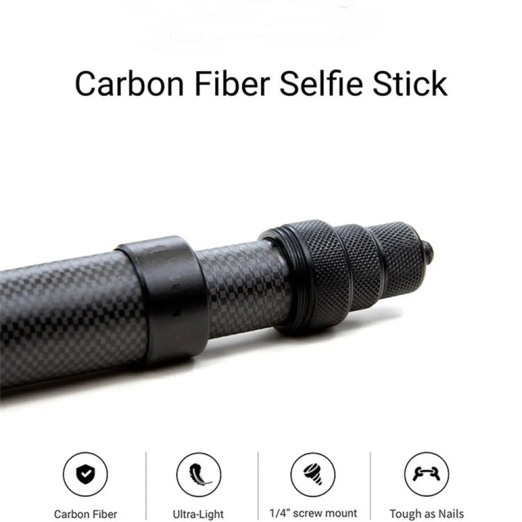 5m Carbon Fiber Extended Monopod Invisible Selfie Stick For Insta360  / DJI Action / GoPro / Xiao Yi Sports Camera - Extendable Pole by PMC Jewellery | Online Shopping South Africa | PMC Jewellery