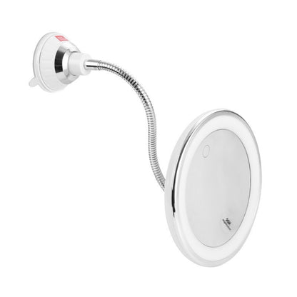 CY-080 10X Magnification Suction Cup Folding Makeup Mirror with LED Light, Style: Battery Version - Mirror by PMC Jewellery | Online Shopping South Africa | PMC Jewellery