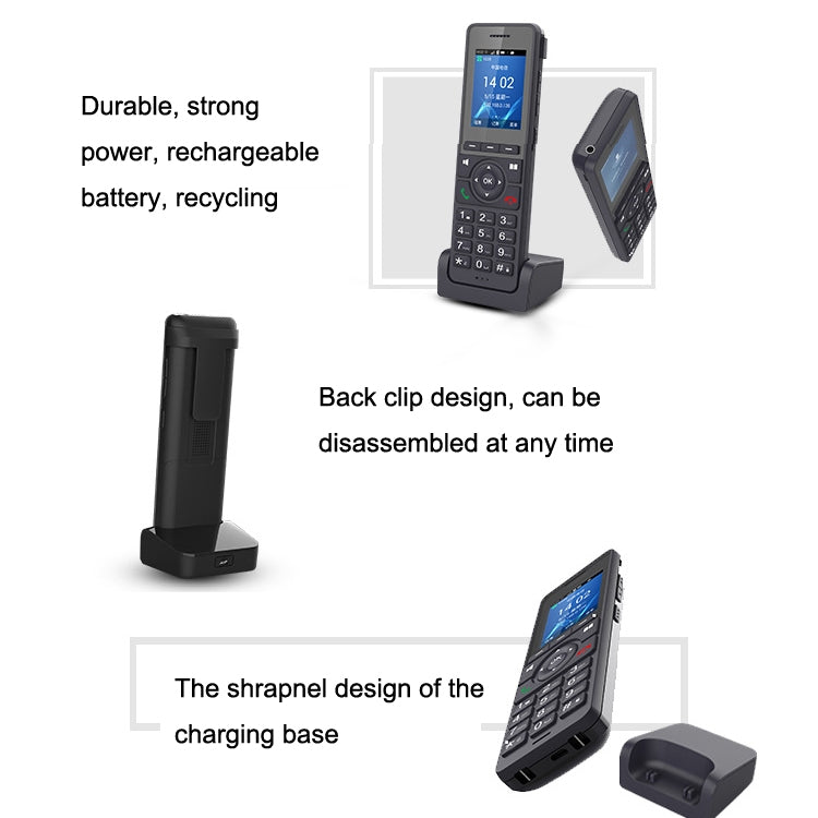 S07 Mobile Handheld WIFI Wireless Phone IP VOIP SIP Phone Support 4G Charging Base Network Phone - Smart Rings / Smart Telephones by PMC Jewellery | Online Shopping South Africa | PMC Jewellery