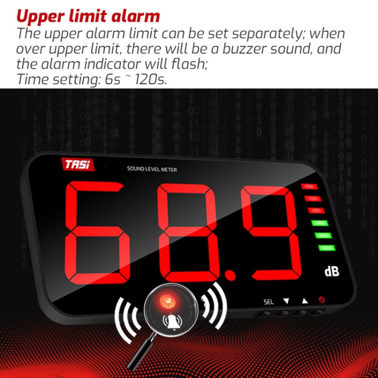 TASI TA654A Large Screen Wall-Mounted Noise Meter Decibel Detector - free shipping - PMC TechLife - Order now!