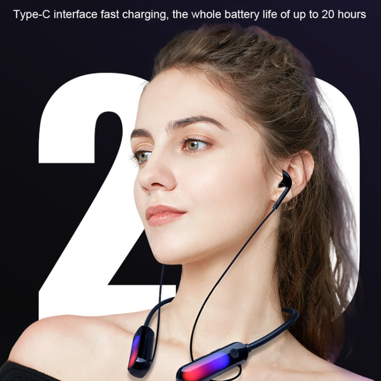 With Atmosphere Lamp Hanging Neck Bluetooth Earphone, Style: 3 In 1 - Neck-mounted Earphone by PMC Jewellery | Online Shopping South Africa | PMC Jewellery
