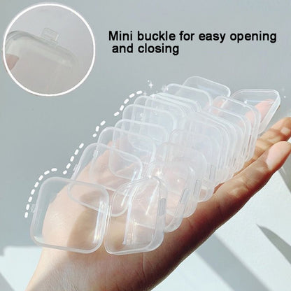 10pcs  Transparent Jewelry Storage Box Travel Portable Small Box 3.5 x 3.5 x 1.8cm -  by PMC Jewellery | Online Shopping South Africa | PMC Jewellery