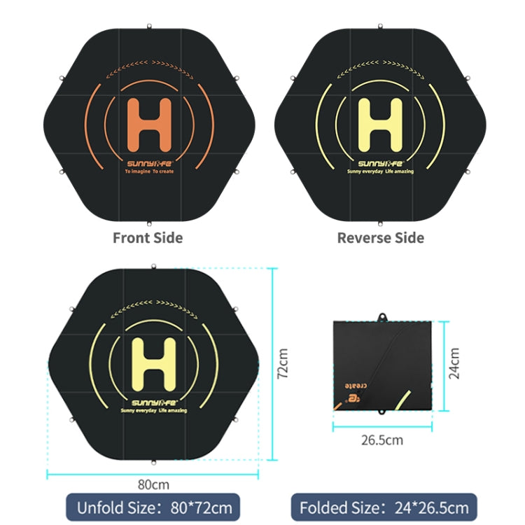 Sunnylife TJP11 80cm Hexagonal Double-sided Folding With Ground Spikes Drone Universal Apron - free shipping - PMC TechLife - Order now!