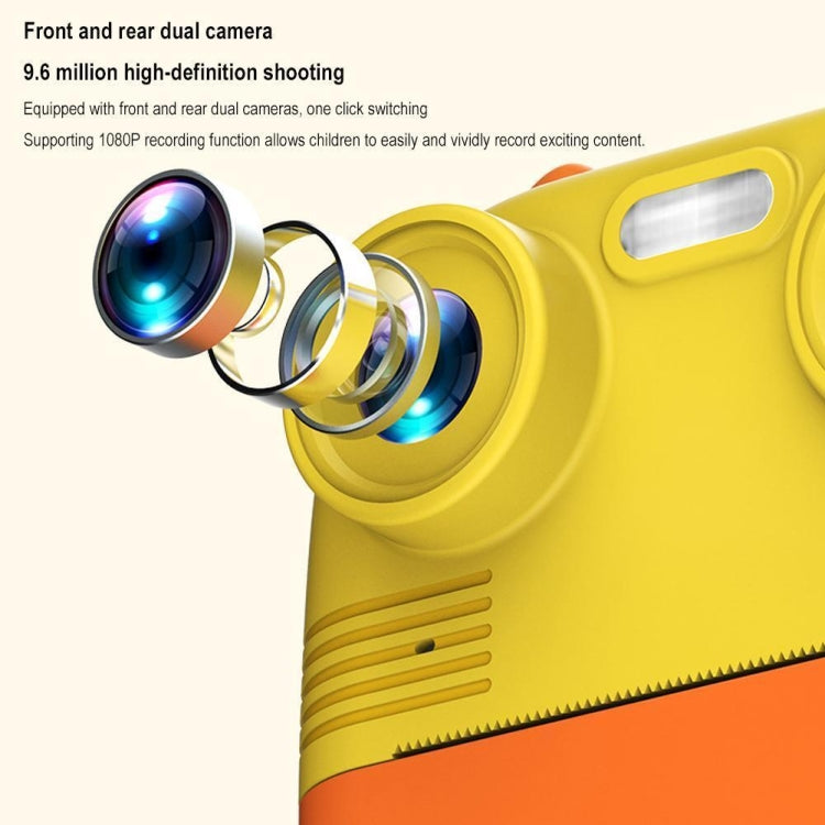 1080P Instant Print Camera 2.8-inch IPS Screen Front and Rear Dual Lens Kids Camera, Spec: Yellow - Children Cameras by PMC Jewellery | Online Shopping South Africa | PMC Jewellery