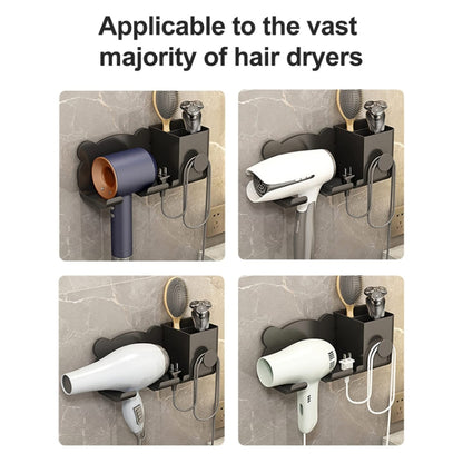 For Dyson Hair Dryer Wall-Mounted Holder Bathroom Shelf Storage Rack, Style: 3pcs Simple  Black - Hair Dryers & Accessories by PMC Jewellery | Online Shopping South Africa | PMC Jewellery