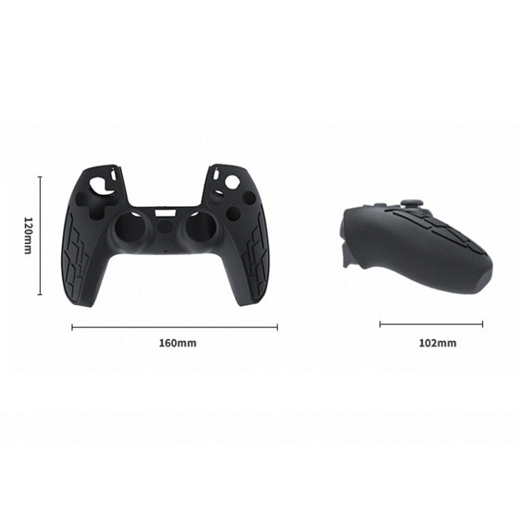 For PS5 Gamepad Silicone Case Non-slip Texture Thickened Protective Cover(Red) - Cases by PMC TechLife | Online Shopping South Africa | PMC TechLife