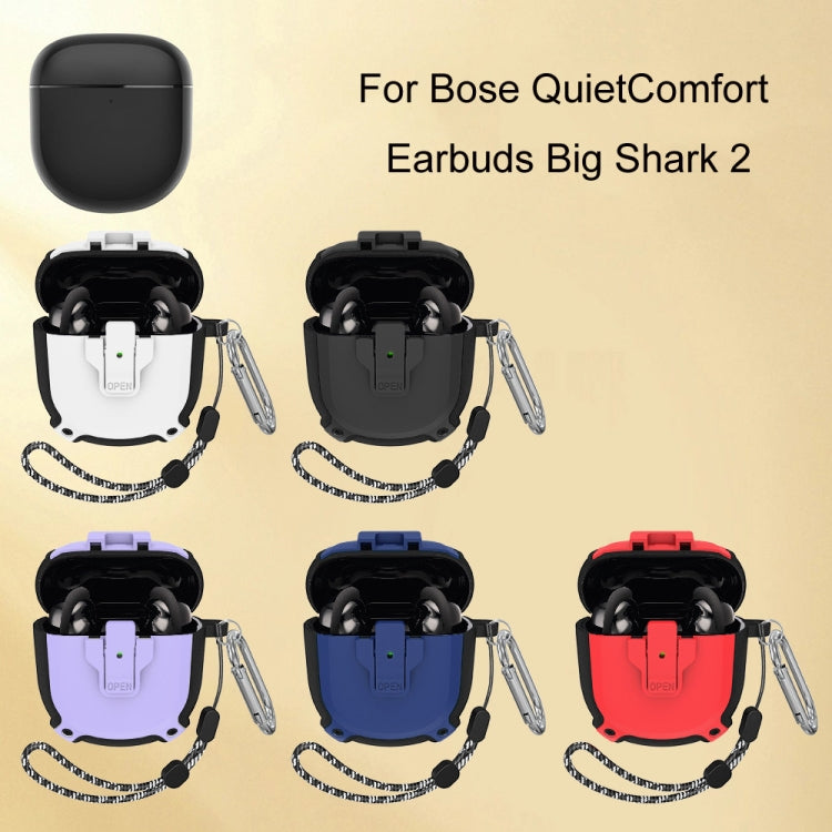 For Bose QuietComfort Earbuds Big Shark 2 Generation Split Protective Case(Blue) - Other Earphone Case by PMC Jewellery | Online Shopping South Africa | PMC Jewellery