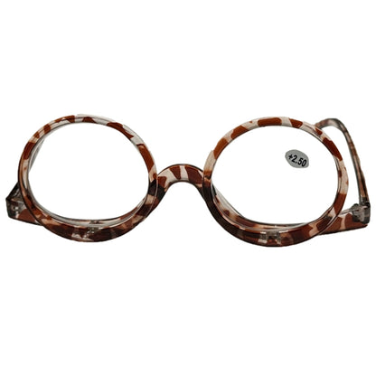 Makeup Magnifying Glass Presbyopic Glasses Flip Swivel Reading Glasses, Degree: +150(Tea Color) - Presbyopic Glasses by PMC Jewellery | Online Shopping South Africa | PMC Jewellery