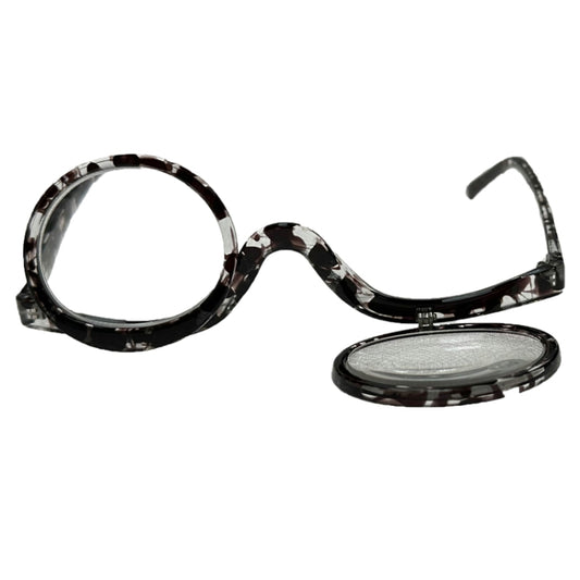 Makeup Magnifying Glass Presbyopic Glasses Flip Swivel Reading Glasses, Degree: +350(Black) - Presbyopic Glasses by PMC Jewellery | Online Shopping South Africa | PMC Jewellery