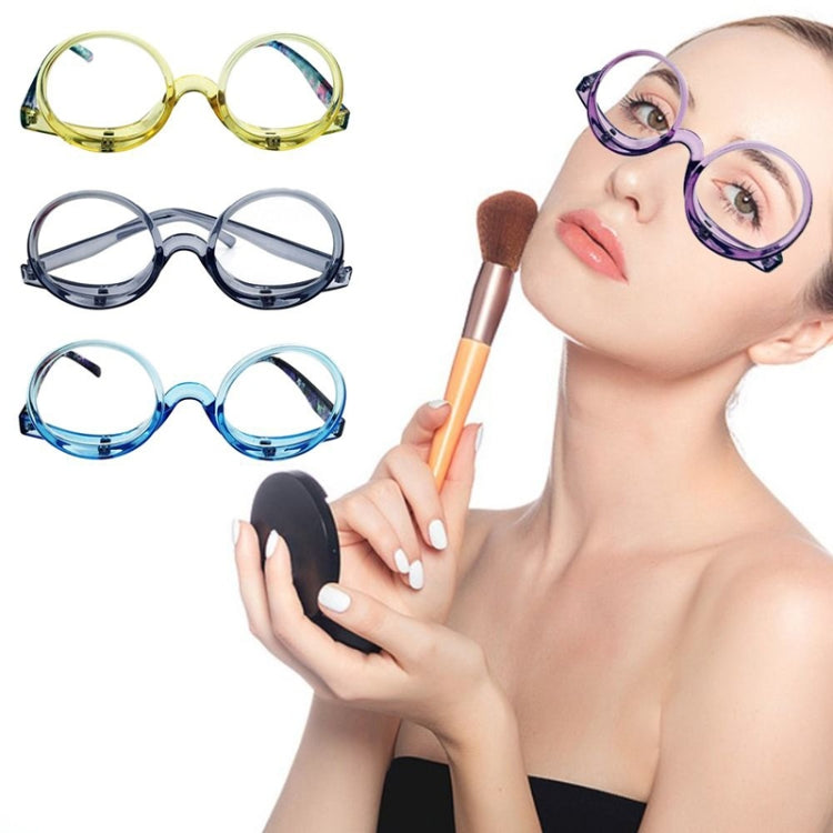 Makeup Magnifying Glass Presbyopic Glasses Flip Swivel Reading Glasses, Degree: +150(Black) - Presbyopic Glasses by PMC Jewellery | Online Shopping South Africa | PMC Jewellery