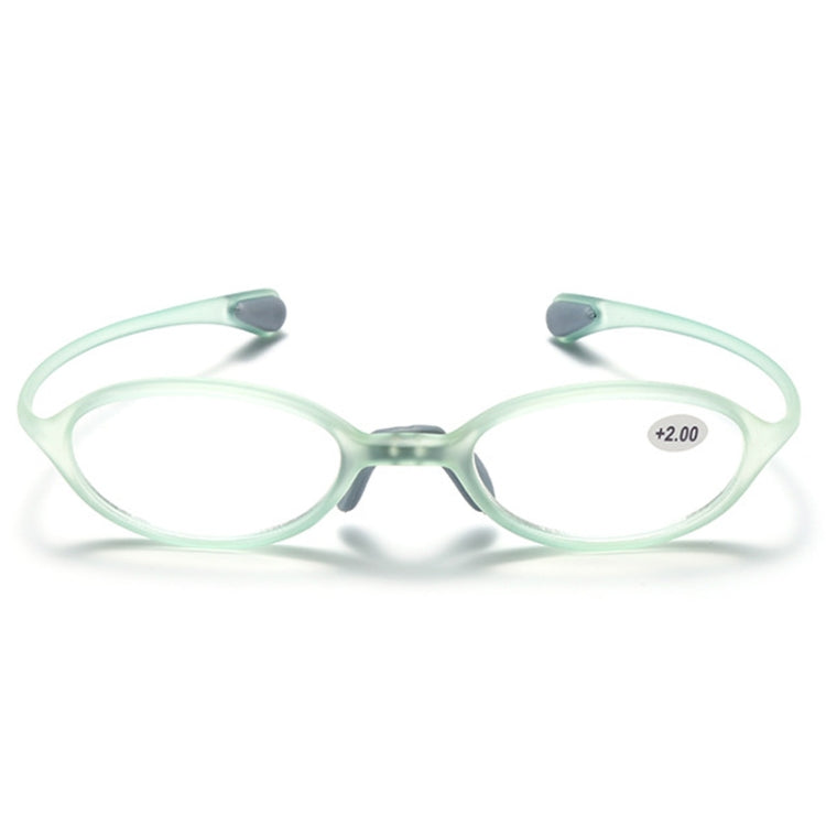 Portable Magnifying Glass Presbyopic Glasses Silicone Anti-Blue Light Reading Glasses, Degree: +150(Light Green) - Presbyopic Glasses by PMC Jewellery | Online Shopping South Africa | PMC Jewellery