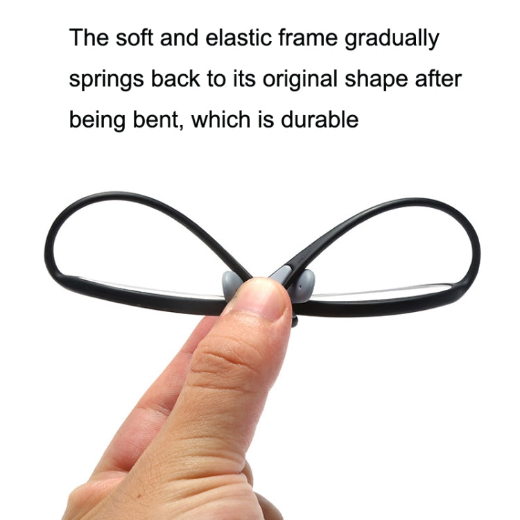 Portable Magnifying Glass Presbyopic Glasses Silicone Anti-Blue Light Reading Glasses, Degree: +250(Light Green) - Presbyopic Glasses by PMC Jewellery | Online Shopping South Africa | PMC Jewellery