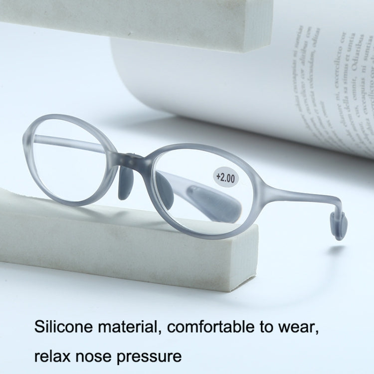 Portable Magnifying Glass Presbyopic Glasses Silicone Anti-Blue Light Reading Glasses, Degree: +150(Light Gray) - Presbyopic Glasses by PMC Jewellery | Online Shopping South Africa | PMC Jewellery