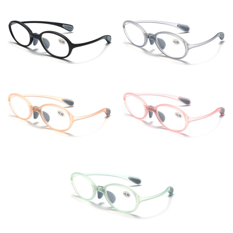 Portable Magnifying Glass Presbyopic Glasses Silicone Anti-Blue Light Reading Glasses, Degree: +350(Light Green) - Presbyopic Glasses by PMC Jewellery | Online Shopping South Africa | PMC Jewellery