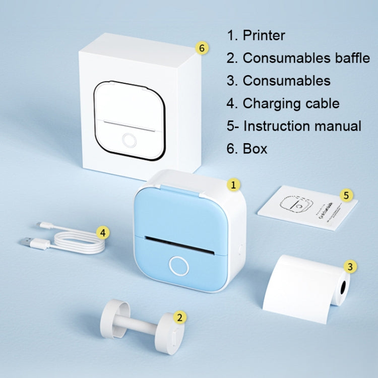 Phomemo T02 Standard Error Mini Pocket Small Portable Bluetooth Phone Photo Label Thermal Printer(White) - Printer by Phomemo | Online Shopping South Africa | PMC Jewellery