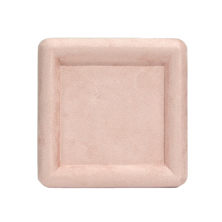 12x12x1.5cm Jewelry Tray Ring Square Empty Plate Earrings Necklace Jewelry Display Tray(Pink) - Jewelry Storages by PMC Jewellery | Online Shopping South Africa | PMC Jewellery