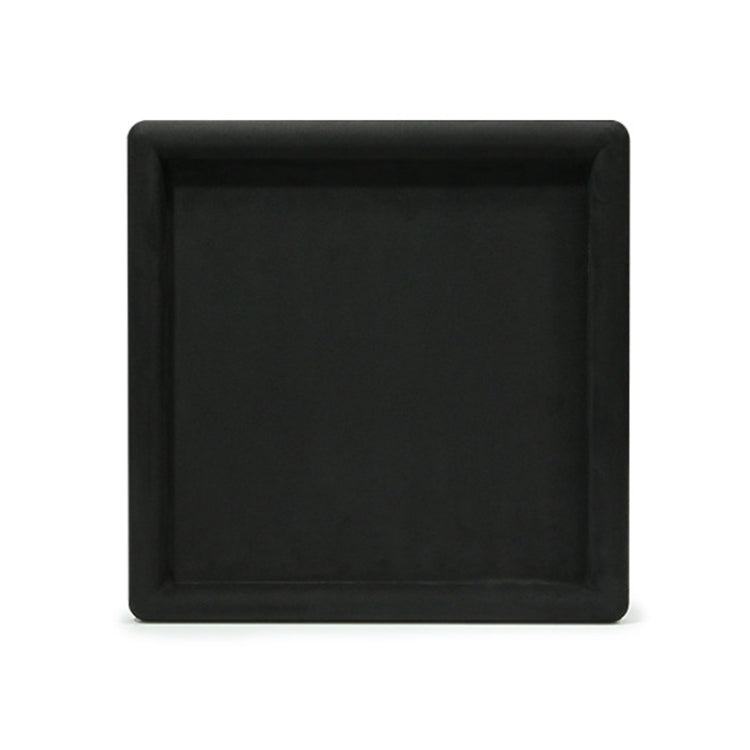 25x25x1.8cm Jewelry Tray Ring Square Empty Plate Earrings Necklace Jewelry Display Tray(Black) - Jewelry Storages by PMC Jewellery | Online Shopping South Africa | PMC Jewellery