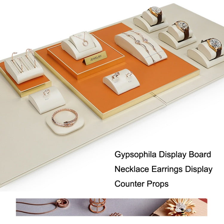 13x18x2cm Orange Gypsophila Display Board Necklace Earrings Display Counter Props - Jewelry Storages by PMC Jewellery | Online Shopping South Africa | PMC Jewellery