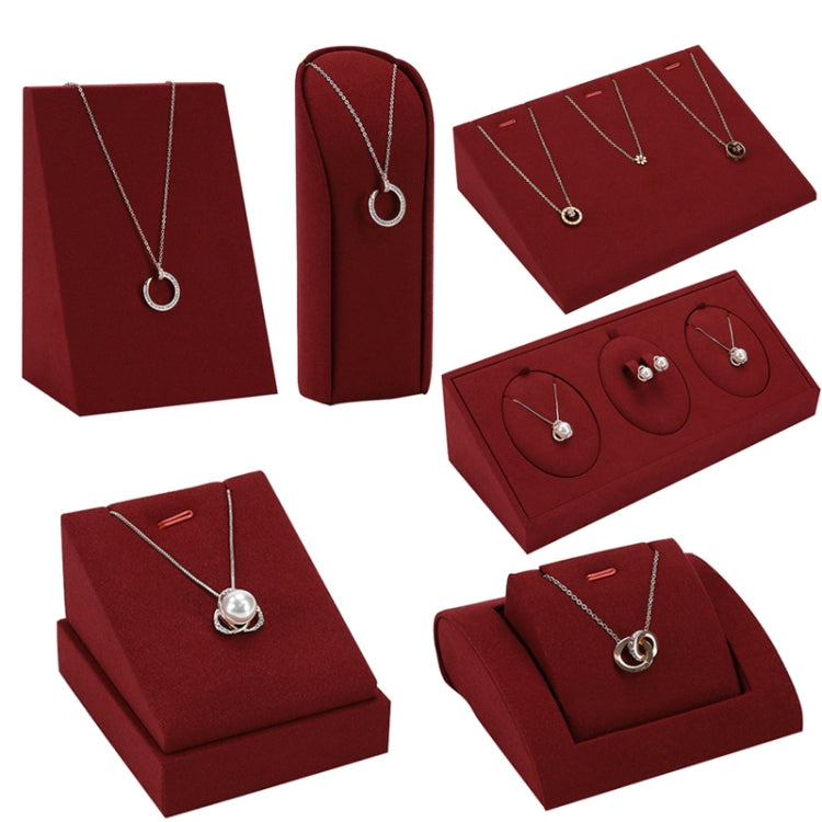 10x7.5x14cm Vertical Necklace Seat Jewelry Display Rack Microfiber Jewelry Counter Display Props - Jewelry Storages by PMC Jewellery | Online Shopping South Africa | PMC Jewellery