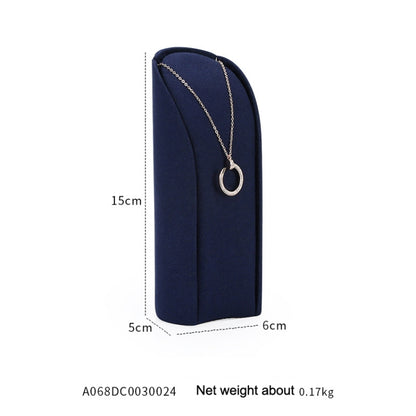 6x5x15cm Curved Necklace Display Stand Jewelry Display Props Blue Microfiber Window Necklace Earring Ring Stand - Jewelry Storages by PMC Jewellery | Online Shopping South Africa | PMC Jewellery