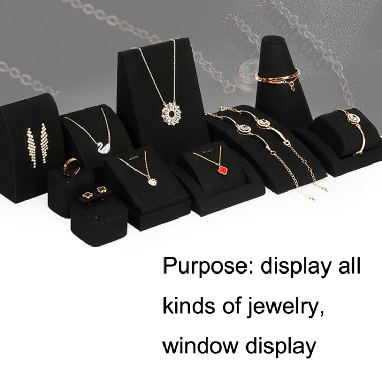 8x8x11.5cm Cone Bracelet Display Stand Black Microfiber Necklace Ring Jewelry Display Live Jewelry Prop Rack - Jewelry Storages by PMC Jewellery | Online Shopping South Africa | PMC Jewellery