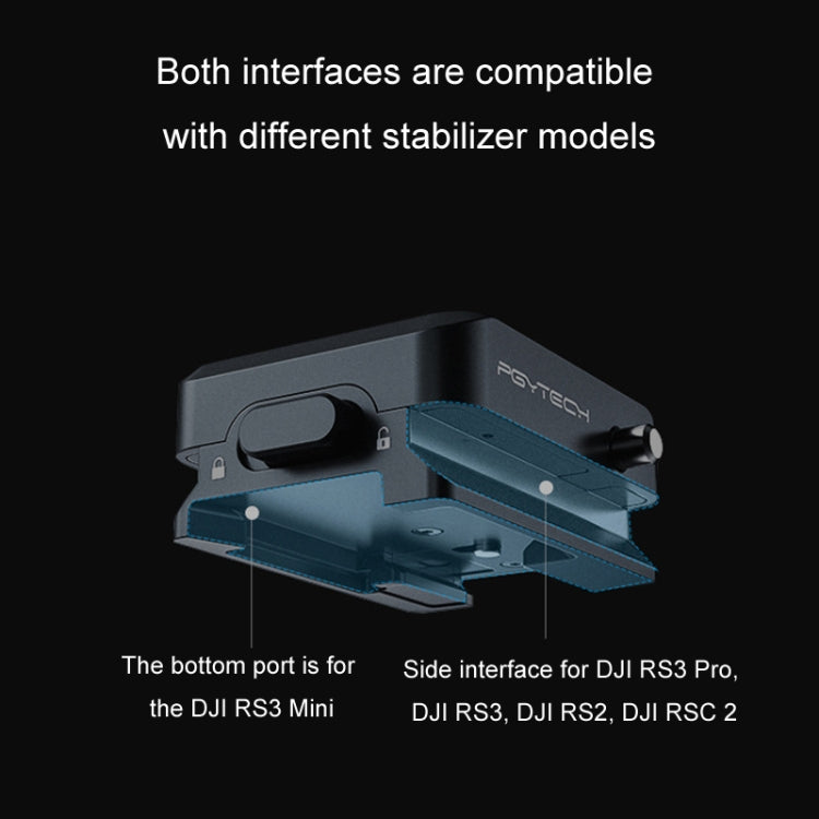 For DJI RS3 Mini/RS3 PGYTECH Quick Release Plate Gimbal Base(P-RH-167) - free shipping - PMC TechLife - Order now!