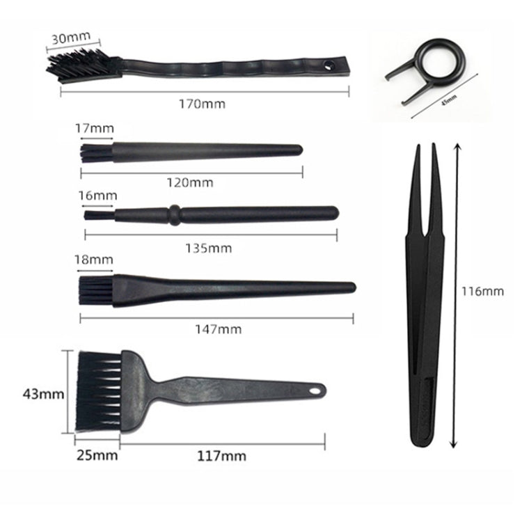 8pcs/set Anti-Static Computer Cleaning Brush Tweezer Set Sweep Keyboard - Dust Remove Tool by PMC TechLife | Online Shopping South Africa | PMC TechLife