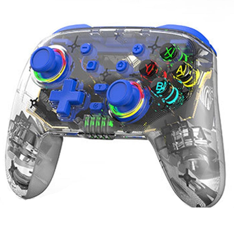 For PS3 / PS4 Dual Vibration Wireless Gamepad With RGB Lights(Blue) - Gamepads by PMC Jewellery | Online Shopping South Africa | PMC Jewellery