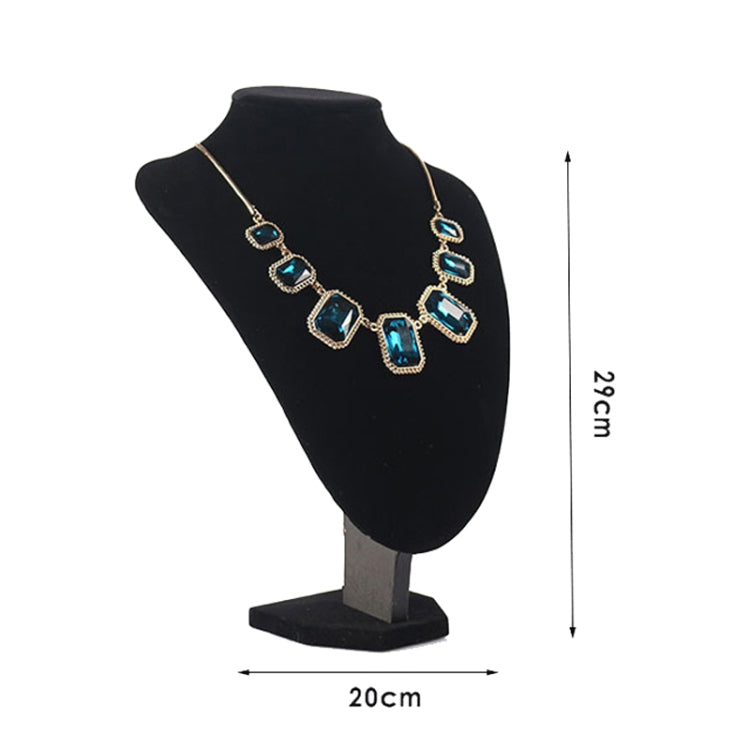 29 x 20cm Suede Portrait Neck Model Stand Necklace Jewelry Display Rack Jewelry Holder - Jewelry Storages by PMC Jewellery | Online Shopping South Africa | PMC Jewellery