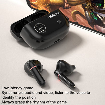 Lenovo Thinkplus XT86 Semi-In-Ear Wireless Bluetooth Earphones With Digital Display Charging Compartment(Black) - Bluetooth Earphone by Lenovo | Online Shopping South Africa | PMC Jewellery | Buy Now Pay Later Mobicred