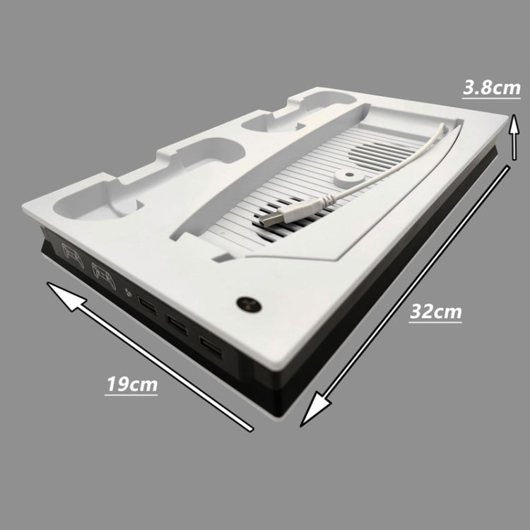 For PS5 Digital / Optical Drive Console Cooling Fan Controller Charging Base With Light Dock Stand(White) - free shipping - PMC TechLife - Order now!