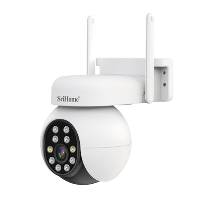 SriHome SH052B Wifi 5MP Wireless PTZ IP AI Auto Tracking Sound&Light Alarm Starlight Color Night Vision Outdoors Surveillance Camera, Plug: US - Dome Camera by SriHome | Online Shopping South Africa | PMC Jewellery | Buy Now Pay Later Mobicred