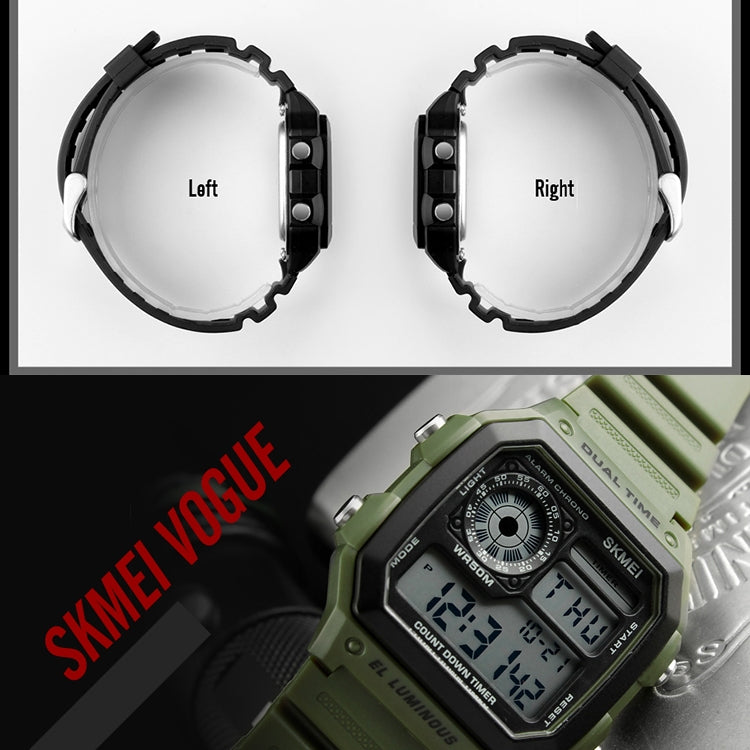 SKMEI 1299 Multifunctional Outdoor Sports Noctilucent Waterproof Digital Display Wrist Watch (Black) - Sport Watches by SKMEI | Online Shopping South Africa | PMC Jewellery | Buy Now Pay Later Mobicred