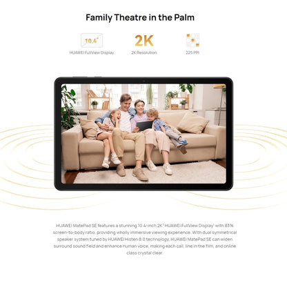 HUAWEI MatePad SE, 10.4 inch, 6GB+128GB, HarmonyOS 3 Qualcomm Snapdragon 680 Octa Core, Support Dual WiFi / BT, Network: 4G, Not Support Google Play(Black) - Huawei by Huawei | Online Shopping South Africa | PMC Jewellery