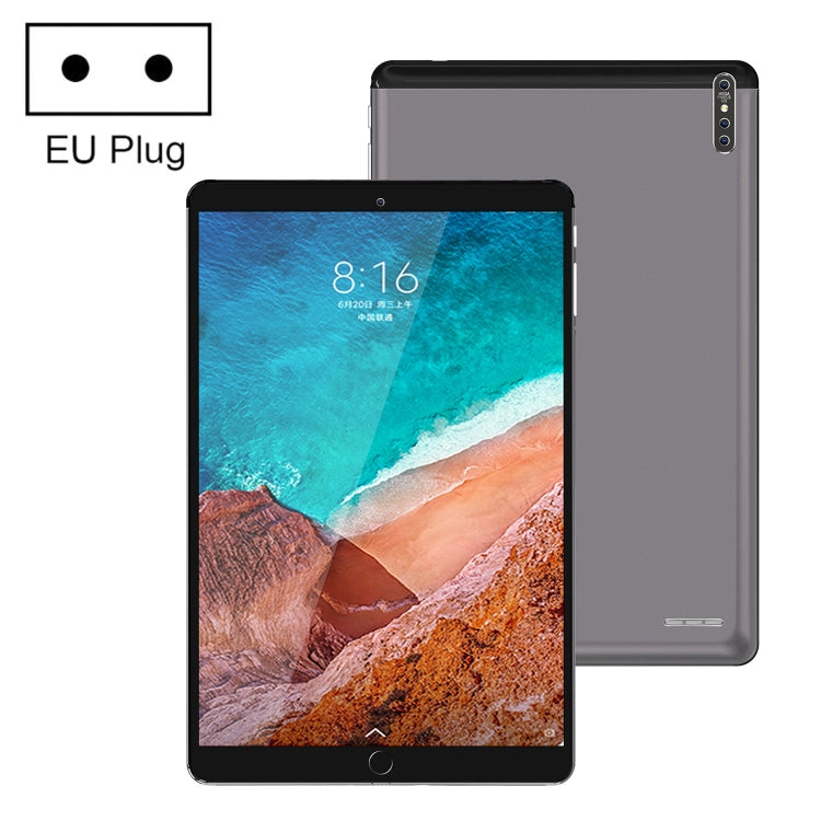 P30 3G Phone Call Tablet PC, 10.1 inch, 2GB+16GB, Android 7.0 MTK6735 Quad-core ARM Cortex A53 1.3GHz, Support WiFi / Bluetooth / GPS, EU Plug(Grey) - 10.1 inch by PMC Jewellery | Online Shopping South Africa | PMC Jewellery