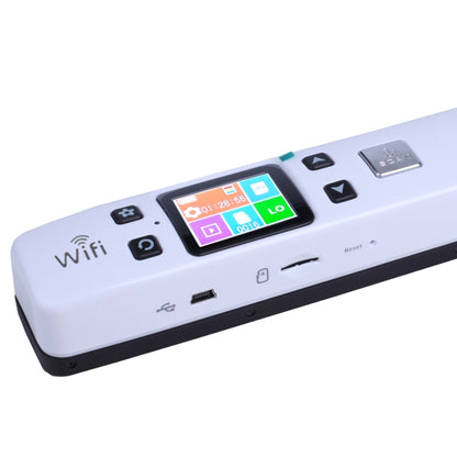 iScan02 WiFi Double Roller Mobile Document Portable Handheld Scanner with LED Display,  Support 1050DPI  / 600DPI  / 300DPI  / PDF / JPG / TF(White) - Portable Scanner by PMC Jewellery | Online Shopping South Africa | PMC Jewellery
