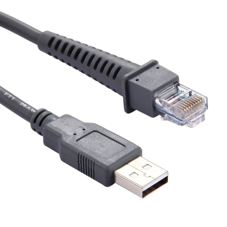 2m USB A Male to RJ45 Scanner Serial Data Cable for Symbol LS2208 / 2208AP / LS4278(Grey) - Accessories by PMC Jewellery | Online Shopping South Africa | PMC Jewellery