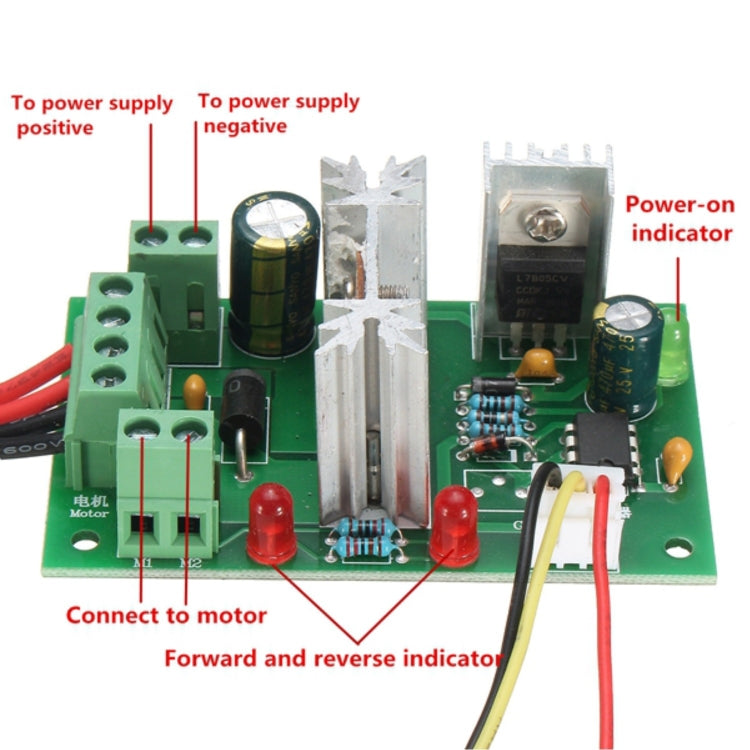 LDTR-WG0266 DC 6-30V 200W 16KHz PWM Motor Speed Controller Regulator Reversible Control Forward/Reverse Switch (Green) - Other Accessories by PMC TechLife | Online Shopping South Africa | PMC TechLife