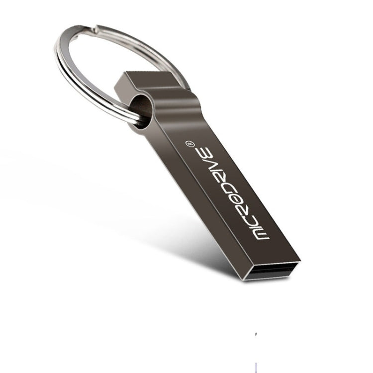 MicroDrive 4GB USB 2.0 Metal Keychain U Disk (Grey) - USB Flash Drives by MicroDrive | Online Shopping South Africa | PMC Jewellery