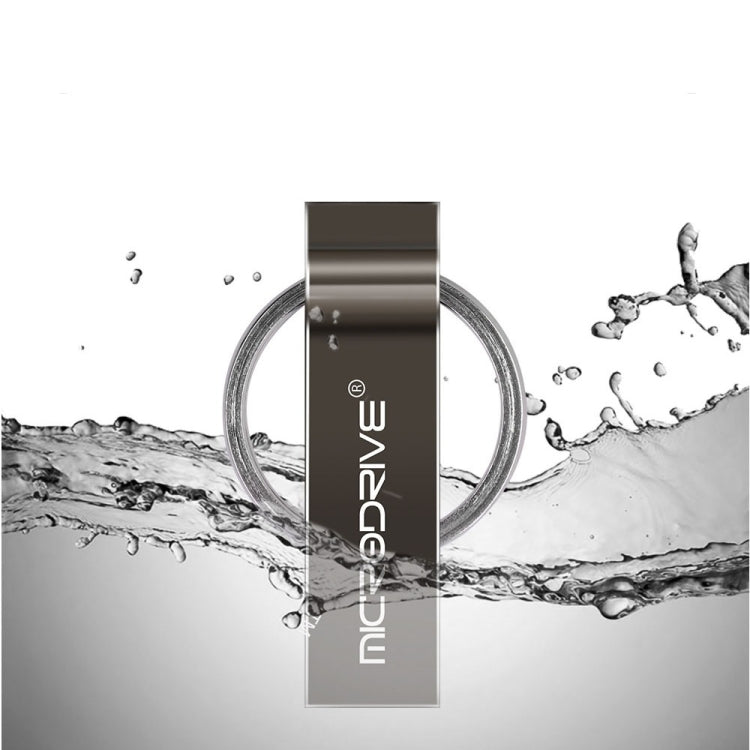 MicroDrive 8GB USB 2.0 Metal Keychain U Disk (Grey) - USB Flash Drives by MicroDrive | Online Shopping South Africa | PMC TechLife